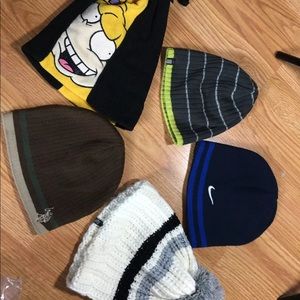 Boys winter hat lot of 5 Nike Polo Oakley